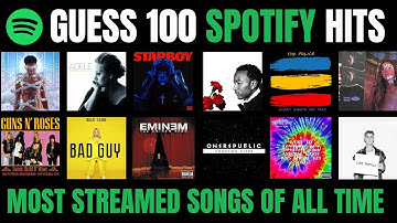Guess 100 Most Streamed Songs on Spotify in 3 Seconds | Music Quiz