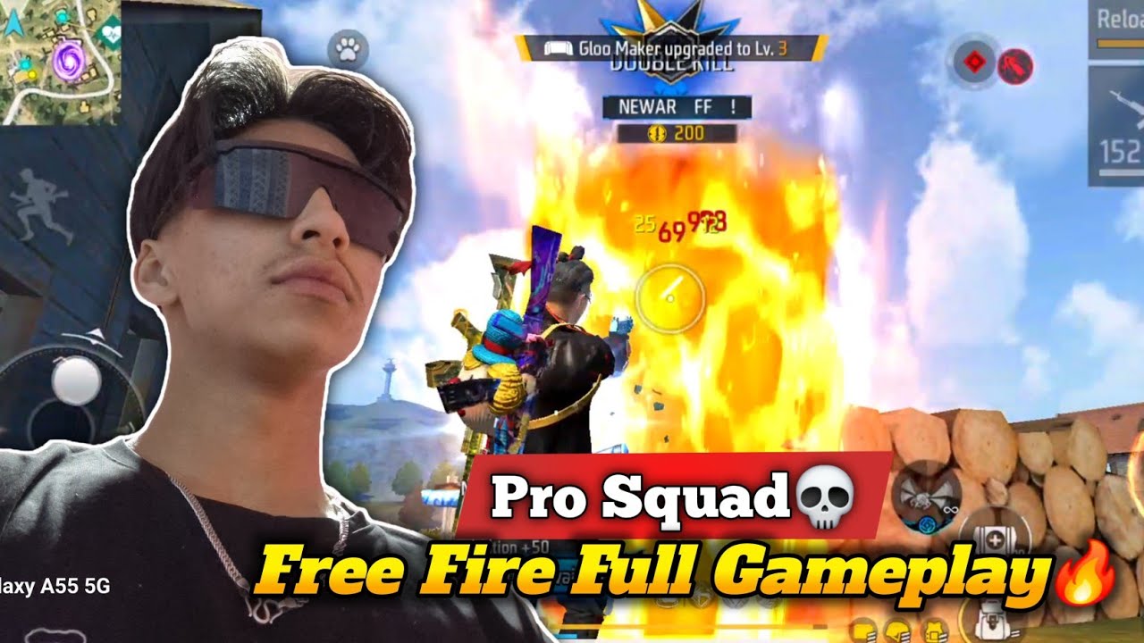 Free Fire Full Gameplay With Pro Squad 🔥💀