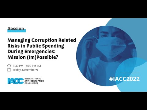 Managing Corruption Related Risks in Public Spending During Emergencies ...