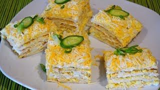 Закусочный тортик из мацы_Matso cake-appetizer