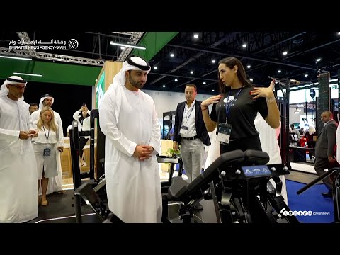 منصور بن محمد يشهد معارض دبي أكتف و دبي مصل شو و دبي أكتف إنداستري الدوليين