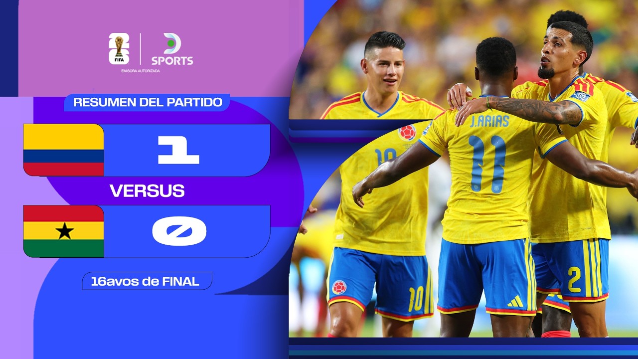 ►¡Colombia avanza! Vence a Ghana 1 a 0 y clasifica a octavos del Mundial