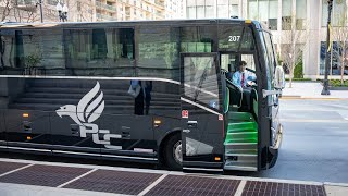 Driving a New VanHool CX45 Bus in Downtown Chicago