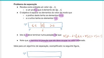 Aula 11.2 - QuickSort: Algoritmos para Separação pt.1 (AED2)
