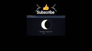 🌖 HTML CSS & JS PHASES OF MOON WITH DOTTED PAGINATION #coding #htmlcssjs #webdesign #shorts