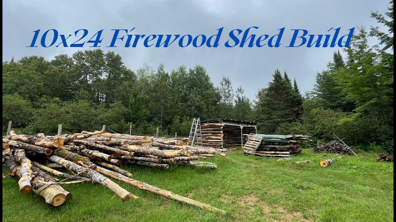 Building a Firewood Shed using a Cleanroom | First Build on the Homestead
