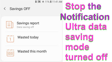 How to stop the pop-up notification-"Ultra data saving mode turned off" In Samsung phone