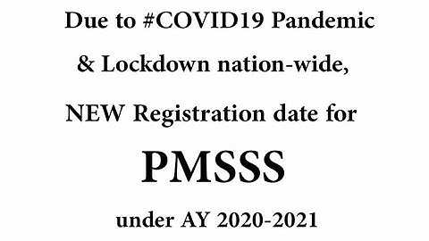 J&K PMSSS 2020-21 IMPORTANT INFORMATION REGARDING ONLINE REGISTRATION