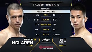 Reece McLaren vs. Xie Wei | ONE Championship Full Fight