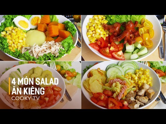 Làm Salad | Bí kíp 4 món salad ăn kiêng chuẩn không cần chỉnh | Cooky TV -  YouTube