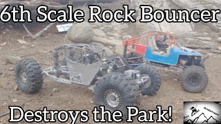 Cam's 1/6 DR Built Rock Bouncer takes on Hazardous Rc Offroad Park!