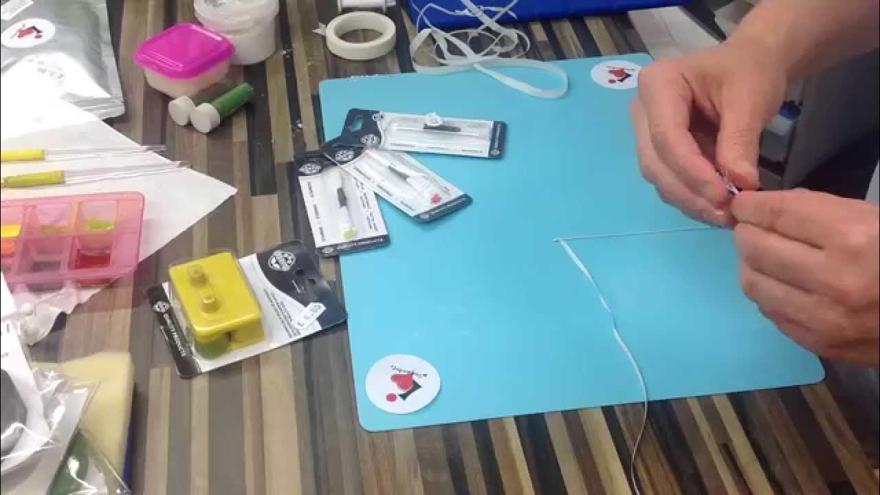 how to tape stamens on a wire to be used for sugar flowers YouTube