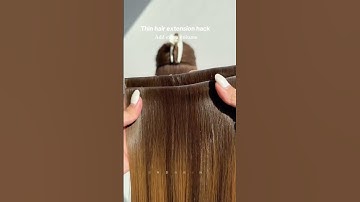 Thin hair extensions hack: add extra volume by laying the clips one on another #hairextensionhacks