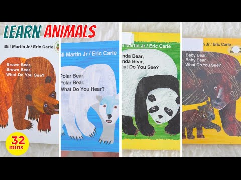 Eric Carle Books Read Aloud Compilation | Learning Videos for Toddlers | Brown Bear What Do You See