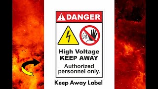Rangvishwa Best Quality Safety Sticker- Danger High Voltage Keep Away Label For Authorized Person