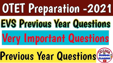 EVS Previous Year Questions Answer Discussion by Odisha School Classes