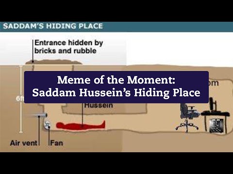 Új erőre kapott a Saddam Hussein rejtekhelye-mém