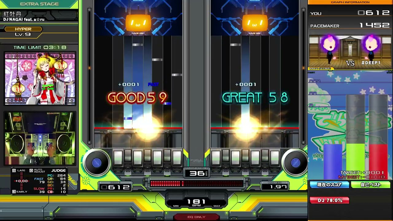 beatmania IIDX】紅牡丹 / DJ NAGAI feat. a☆ru - YouTube