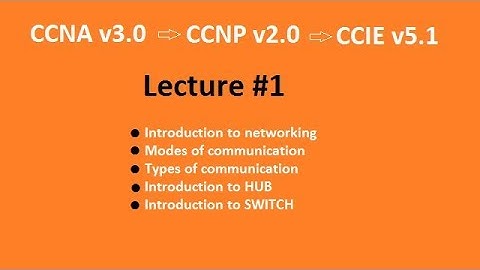 Lecture #1  Intro, Types, Modes, Hub, Switch @ Prashant Lodhi