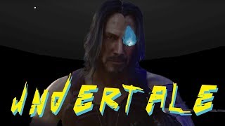 Keanu Reeves it's new sans in undertale ( Keanu Reeves CYBERPUNK 2077 memes )