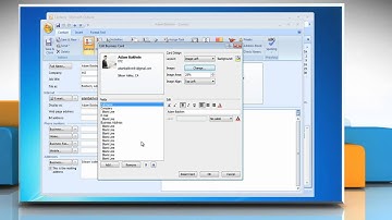 Microsoft® Outlook 2007: Add image to an Electronic Business Card