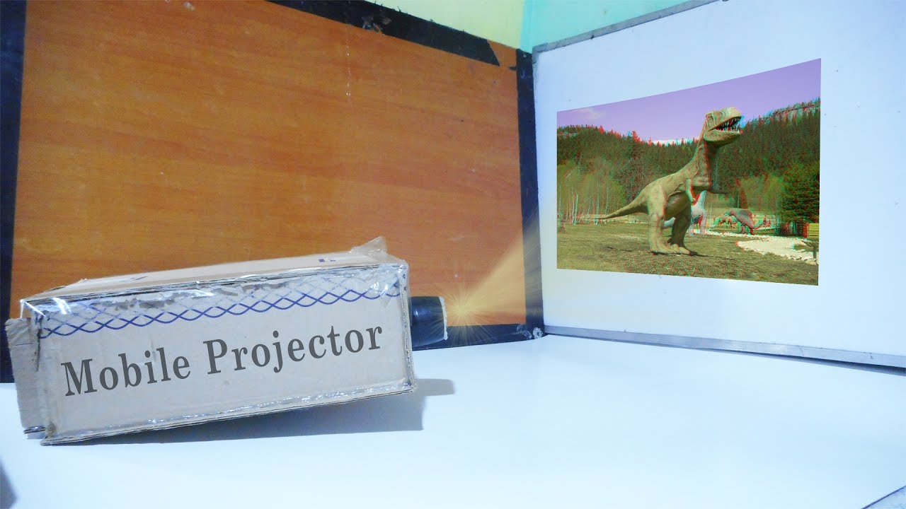 How to make Mobile projector At home | make easily big screen projector ...