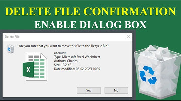 Windows Delete File Confirmation Dialog Box Recycle Bin