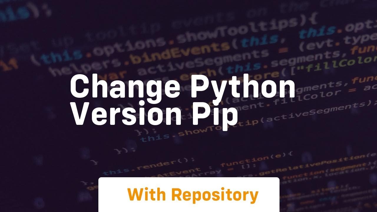change python version pip - YouTube