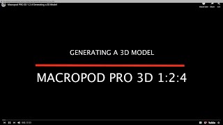 Macropod PRO 3D 1.2.4  Generating a 3D Model