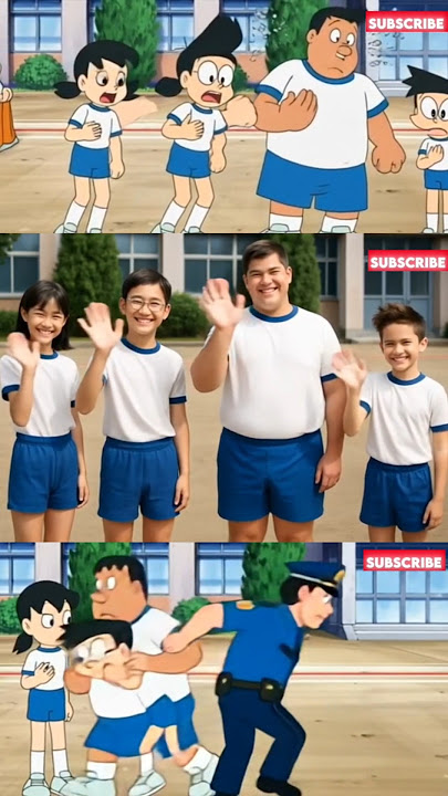 Doraemon In Real Life ✅ Doraemon, Shizuka, Nobita, Suneo #waitforend #reallife #ytshorts #shorts