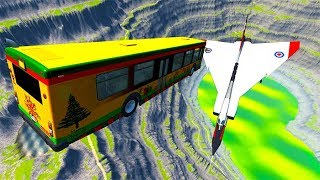 Beamng drive - Throwing Cars At The Avro Arrow Will The Airplane Fall?