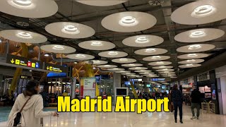 Madrid Airport Uncut ⁴ᴷ|| Inside Madrid Airport || Madrid, Spain Airport Uncut Video || Travel Vlog