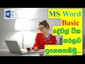 Microsot word basic     sinhala 