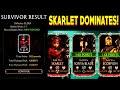 MK Mobile. Kold War Skarlet DOMINATES Survival. Elder Tower "Almost" Flawless Run.