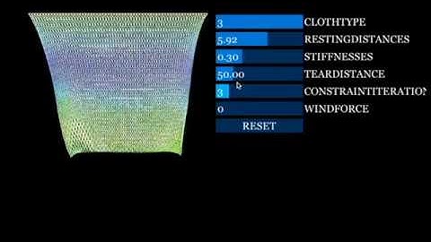 Cloth simulation with Processing