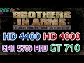 Brothers In Arms - Earned In Blood (Benchmarks 720p)  HD4400 vs HD4000 vs GMA 5700MHD vs GT710 GDDR5
