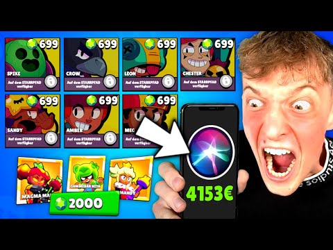 SIRI ENTSCHEIDET wie viel GELD Lukas in BRAWL STARS AUSGEBEN MUSS! 🤑😬