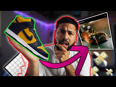 Travis Scott Wore Them Nike Dunk High Maize Blue Michigan Hold Or Sell Youtube