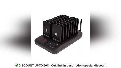 Wireless Calling System Buzzer Restaurant 16 Pager Receiver Vibration 4 Modes With 1 Keypad Transmit