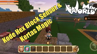 Kode Hex Block Sensor & Kertas Magic || Mini world Block Art Part#5 screenshot 5