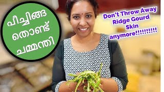 പചചങങ തണട ചമമനത Peechinga Tholi Chammandhi Ridge Gourd Skin Chamandi