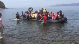 Aankomst vluchtelingen op Lesbos