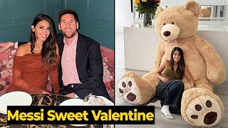 Messi Surprises Antonela With Giant Teddy Bear On Valentines Day