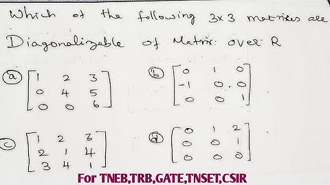Diagonalizable Matrices for PGTRB/POLYTRB/CSIR simple method