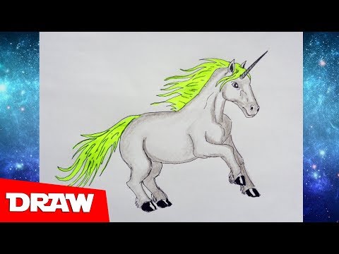 How to draw Unicorn, Как нарисовать Единорога