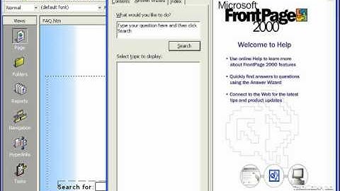 FrontPage Tutorial FrontPage Help Microsoft Training Lesson 18.1