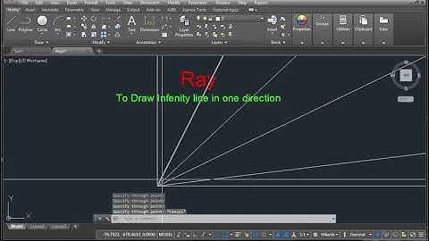 Ray Command In AutoCAD In Hindi