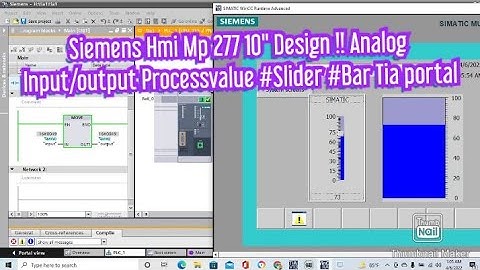 Siemens Hmi Mp 277 Design ! Analog Input/output Slider/Bar Programming,Using Tia-Portal & s7-300 Plc