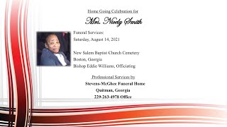 Home Going Celebration for Mrs. Nicely Smith