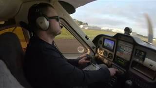 Tecnam Eaglet sunset landing at Lethbridge Airport, Australia